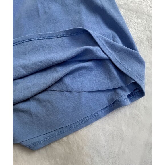 Eileen Fisher Womens V-Neck 3/4 Sleeve Top Blue Relaxed Fit Casual Lightweight - Picture 4 of 7